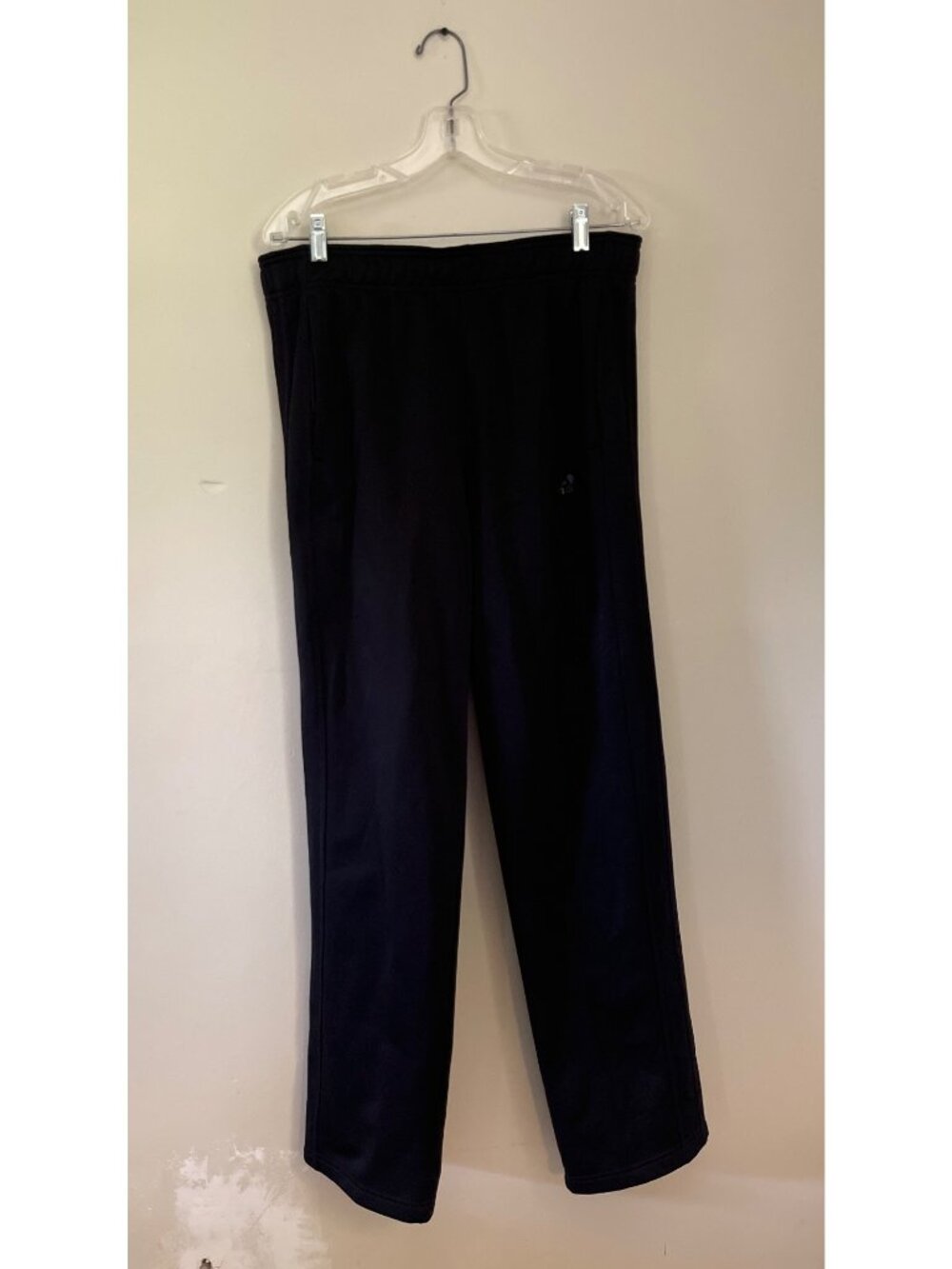 Adidas Mens Large Climawarm Black Track Pants Activewear Exercise Pockets